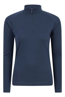Talus – damski top z długimi rękawami i suwakiem pod szyją - Navy Mountain Warehouse