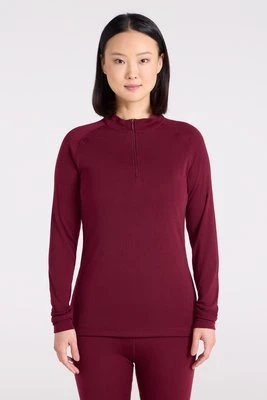 Talus – damski top z długimi rękawami i suwakiem pod szyją - Pink Mountain Warehouse