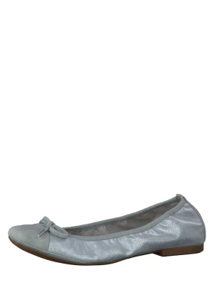 Tamaris Baleriny w kolorze srebrnym rozmiar: 36