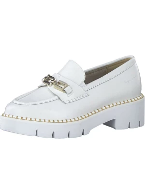 Tamaris Skórzane slippersy w kolorze białym rozmiar: 39