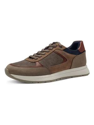 Tamaris Skórzane sneakersy w kolorze beżowo-brązowym rozmiar: 42