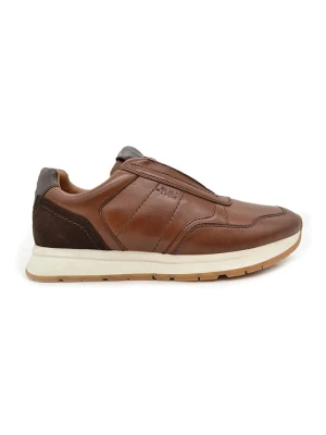 Tamaris Skórzane sneakersy w kolorze jasnobrązowym rozmiar: 40