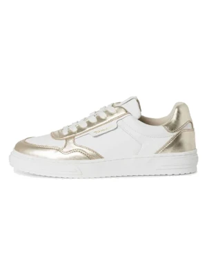 Tamaris Skórzane sneakersy w kolorze złoto-białym rozmiar: 39