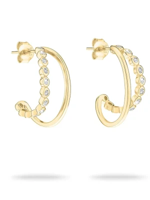 Tamaris Srebrne kolczyki-półkreole z cyrkoniami rozmiar: onesize