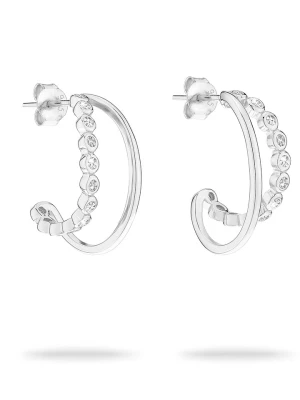 Tamaris Srebrne kolczyki-półkreole z cyrkoniami rozmiar: onesize