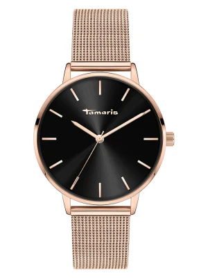 Tamaris Zegarek kwarcowy w kolorze różowozłoto-czarnym rozmiar: onesize