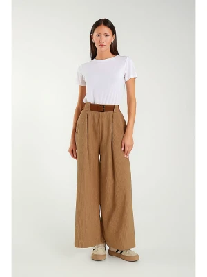 Tamba Kuloty w kolorze jasnobrązowym ze sztruksu babycord rozmiar: 38/40