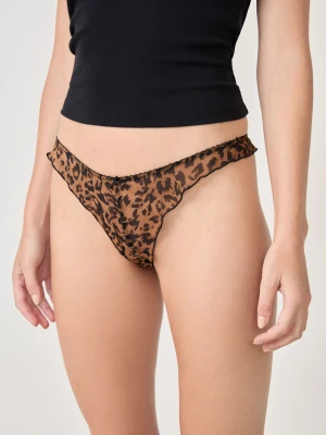 Tanga en tulle imprimé Etam