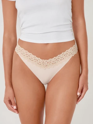 Tangi w kształcie litery V z koronki i mikrofibry  Etam