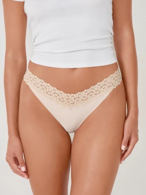 Tangi w kształcie litery V z koronki i mikrofibry  Etam