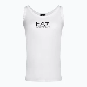 Tank top damski EA7 Emporio Armani Train Shiny white/logo black