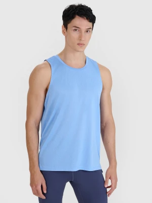 Tank top do biegania regular szybkoschnący męski - niebieski 4F