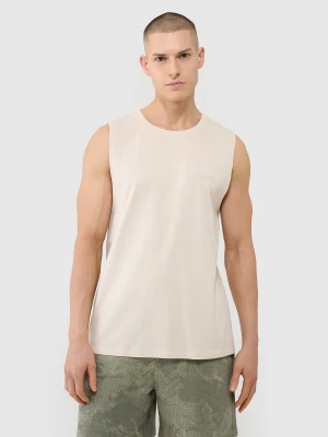 4F Tank top oversize męski - beżowy S