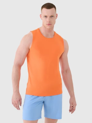 Tank top regular szybkoschnący męski - pomarańczowy 4F