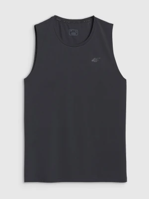 Tank top treningowy szybkoschnący męski - czarny 4F