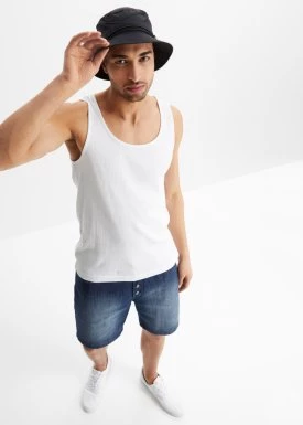 Tank top w prążek, Slim Fit (2 szt.) bonprix