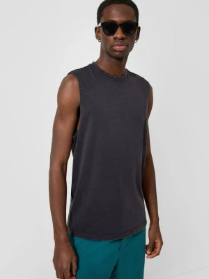Tank top z bawełny QS czarny