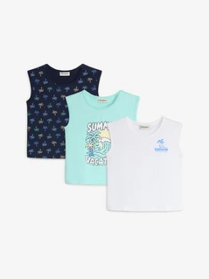Tank top z czystej bawełny (3 sztuki) bonprix