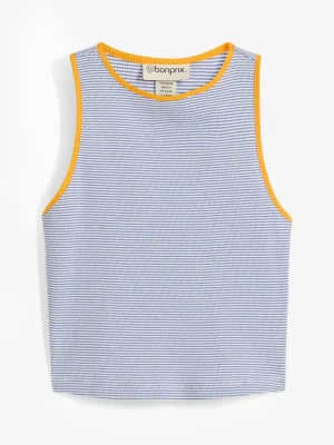 Tank top z czystej bawełny organicznej BonPrix biały