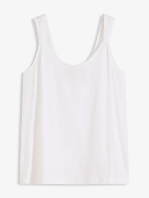 Tank top z czystej bawełny organicznej BonPrix biały