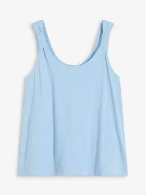 Tank top z czystej bawełny organicznej BonPrix niebieski
