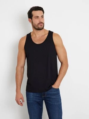 Tank Top Z Dzianiny Prążkowanej Guess