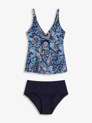 Tankini (2 części) BonPrix niebieski