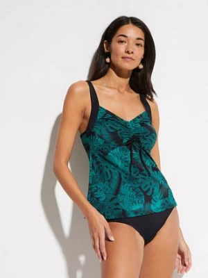 Tankini (2 części) z marszczeniem bonprix