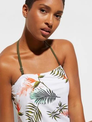 Tankini bandeau (2 części) z odpinanymi ramiączkami bonprix