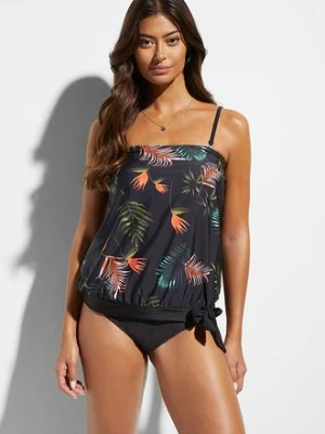 Tankini bandeau (komplet 2-cz.) z odpinanymi ramiączkami bonprix