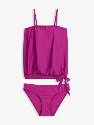 Tankini oversize z odpinanymi ramiączkami (komplet 2-cz.) BonPrix fioletowy