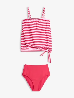 Tankini oversize z odpinanymi ramiączkami (komplet 2-cz.) BonPrix różowy