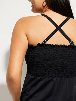 Tankini z biustonoszem bandeau z marszczeniem (2 części) bonprix
