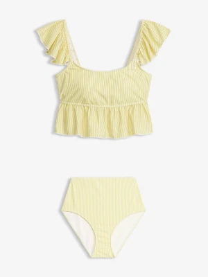 Tankini z falbankami (komplet 2-cz.) BonPrix żółty