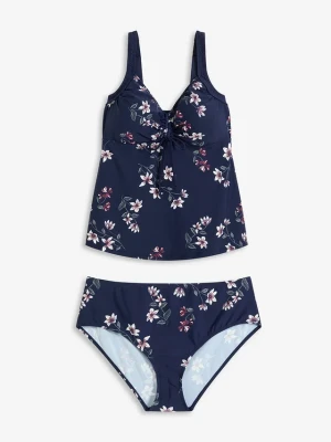 Tankini z marszczeniem (2 części) BonPrix niebieski
