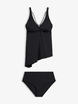 Tankini z ozdobnym kółkiem (2 części) BonPrix czarny