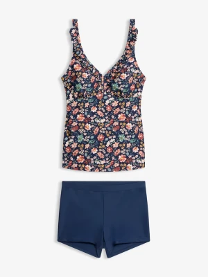 Tankini z regulowanymi ramiączkami (2 części) BonPrix niebieski