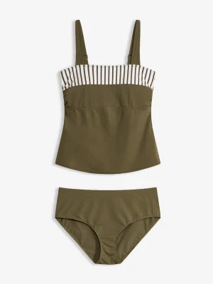 Tankini z szerokimi ramiączkami (komplet 2-cz.) BonPrix zielony