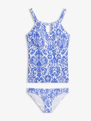 Tankini z wycięciami (2 części) BonPrix biały