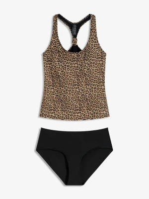 Tankini ze specjalnym krojem pleców (komplet 2-cz.) BonPrix czarny
