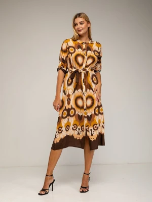 Tantra Sukienka w kolorze beżowo-jasnobrązowym rozmiar: S