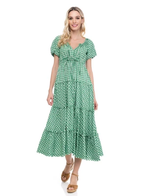 Tantra Sukienka w kolorze zielonym ze wzorem rozmiar: M
