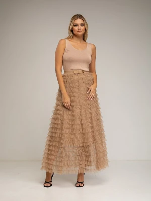 Tantra Top w kolorze beżowym rozmiar: L