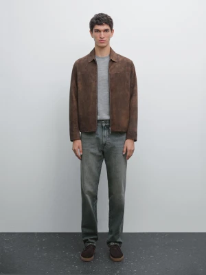 Tapered Fit Jeans - Średni Niebieski - - Massimo Dutti - Male