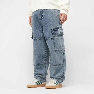 Tapered Heavy Ounce Baggy Cargo Jeans, markiUrban Classics, Spodnie dżinsowe, w kolorze niebieski, rozmiar: