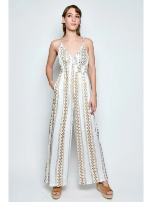 Tarifa Kombinezon w kolorze biało-karmelowym rozmiar: M