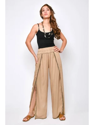 Tarifa Spodnie w kolorze beżowym rozmiar: L