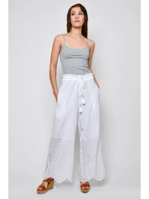 Tarifa Spodnie w kolorze białym rozmiar: L