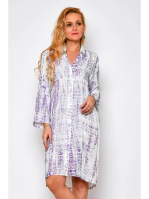 Tarifa Sukienka w kolorze biało-fioletowym rozmiar: L