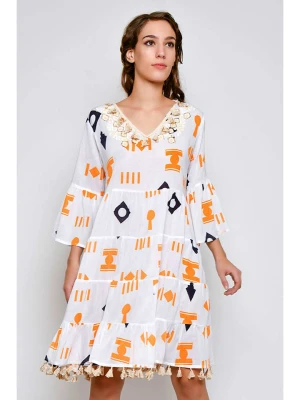 Tarifa Sukienka w kolorze białym rozmiar: L